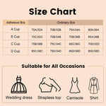 PALAY Sticky Bra for Backless Outfits with 3D Invisible Push Up Design | Reusable Nylon Adhesive Bra for Women