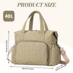 PALAY Women's Quilted Nylon Travel Bag Large Capacity Gym Bag
