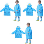 PALAY Raincoat for Kids with Hood and Pockets Polyester Ponchos 3 PCS | Cute for 3–7 Years