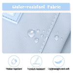 PALAY Cotton School Bag for Girls featuring Multi Zipper Compartments and Blue Patchwork Design