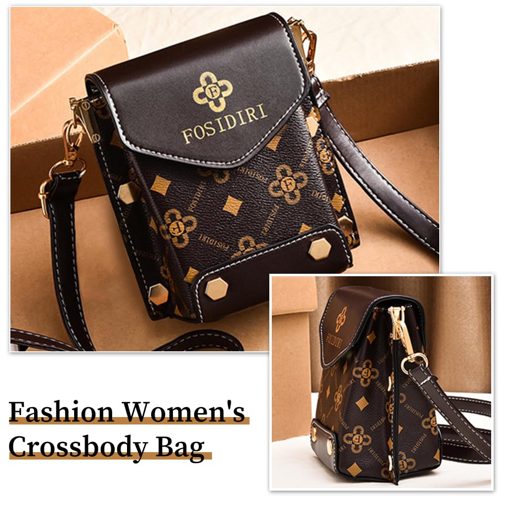 PALAY® Women Small Cross-Body Phone Bag Stylish PU Leather Mobile Cell Phone Pouch Women Purse Wallet Sling Bag with Detachable Strap, Mini Shoulder Bag for Daily Essentials Women (Black)