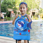 PALAY Swimming Bag for Kids with Drawstring Design and Wet Dry Zone 34×10×37 cm Blue