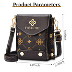 PALAY® Women Small Cross-Body Phone Bag Stylish PU Leather Mobile Cell Phone Pouch Women Purse Wallet Sling Bag with Detachable Strap, Mini Shoulder Bag for Daily Essentials Women (Black)