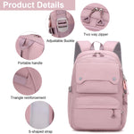 PALAY School Bag for Girls featuring Ergonomic Straps and Waterproof Design in Red