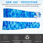PALAY Arm Sleeves UV with Fingerless Glove Design for Cycling and Sports featuring UPF50+ Sun Protection | Cooling Ice Silk Fabric for Men and Women