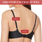 PALAY Seamless Bra for Women with V Neck Floral Edge and Removable Pads | Ice Silk Wireless Comfort