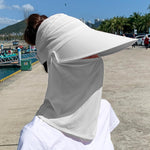 PALAY Sun Hat for Women with Detachable Face Cover and Wide Brim | 2PCS Grey Outdoor Visor