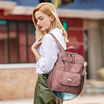 PALAY PU Leather Backpack for Travel with 12x11 in Large Capacity and Back Zipper Pocket | Vibrant Pink Style for Women