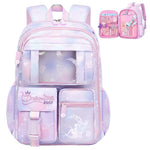 PALAY School Bag for Girls featuring 2 Main Compartments and Padded Straps | Purple Backpack