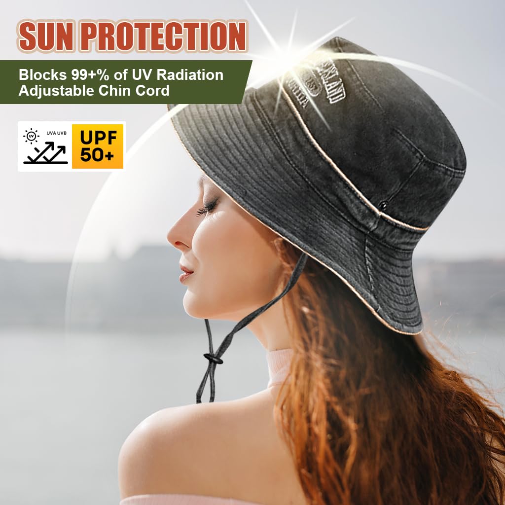 PALAY Sun Hats for Women with 9.5 cm Wide Brim and Detachable Neck Flap | Adjustable Fit for Outdoor Use