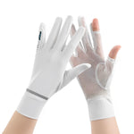 PALAY Hand Gloves for Sun Protection with UPF 50 and Open-Fingertip Design | Ice-Silk Breathable Gloves for Women