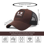 GUSTAVE® Cap for Men, Fashion Embroidered Baseball Hat with Breathable Mesh, Adjustable Fit, Superior Sun Protection, Durable Brown Outdoor Sports Casual Wear
