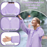 PALAY Rain Ponchos for Camping and Hiking featuring 56.2 in Length EVA Hood | Pack of 2