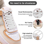 PALAY No Tie Shoelaces for Kids featuring Twistlock Metal Buckles and Elastic Nylon | Black and White 2 Pairs