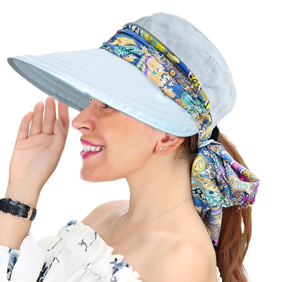 PALAY® UPF 50+ Sun Hats for Women Men Summer Grey