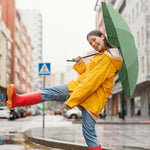 PALAY Auto 3 Fold Large Umbrella for Travel with 50in Canopy and 10 Dual Ribs | Green