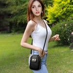 PALAY® Small Crossbody Phone Bag For Women PU Leather Shoulder Bag, Classic Solid Color Women Purse Cross Body Bag, Practical Multi-layer Zipper Pouch