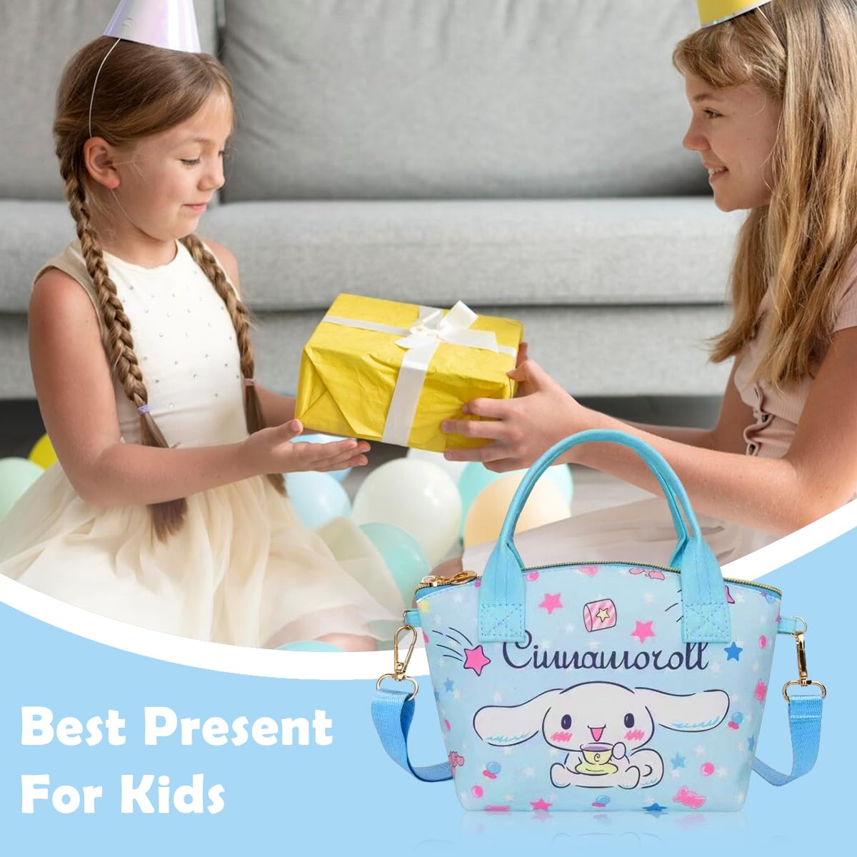 PALAY Cute Handbag featuring Cinnamoroll Design with Removable Strap and PU Leather for Girls