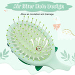 PALAY® Toddler Hair Brush Girls Paddle Hair Brush 3.1 Inches Kids Hair Brush Small Hair Brush Scalp Massager Hair Brush Cartoon Dinosaur Hair Brush