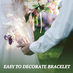 PALAY Pearl Corsage Wristlet Bracelet for Weddings and Proms featuring 8 Elastic Bands | DIY Bridal Accessories