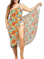 PALAY Women Beach Dress Cover Up for Summer with Quick Dry Polyester and Backless Floral Style