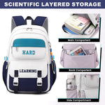 PALAY School Backpack featuring Multi Compartments for 15.6 in Laptop with Waterproof Oxford Cloth | Comfortable Padded Straps for Girls