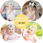 PALAY Bow Hairband Set for Baby Girls featuring Lace Flower Designs and 9PCS Gift Collection