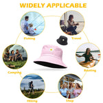 PALAY Bucket Hat for Girls and Women featuring Reversible Design with Cotton Daisy Print | Foldable Sun Cap for Beach and Outdoor Use