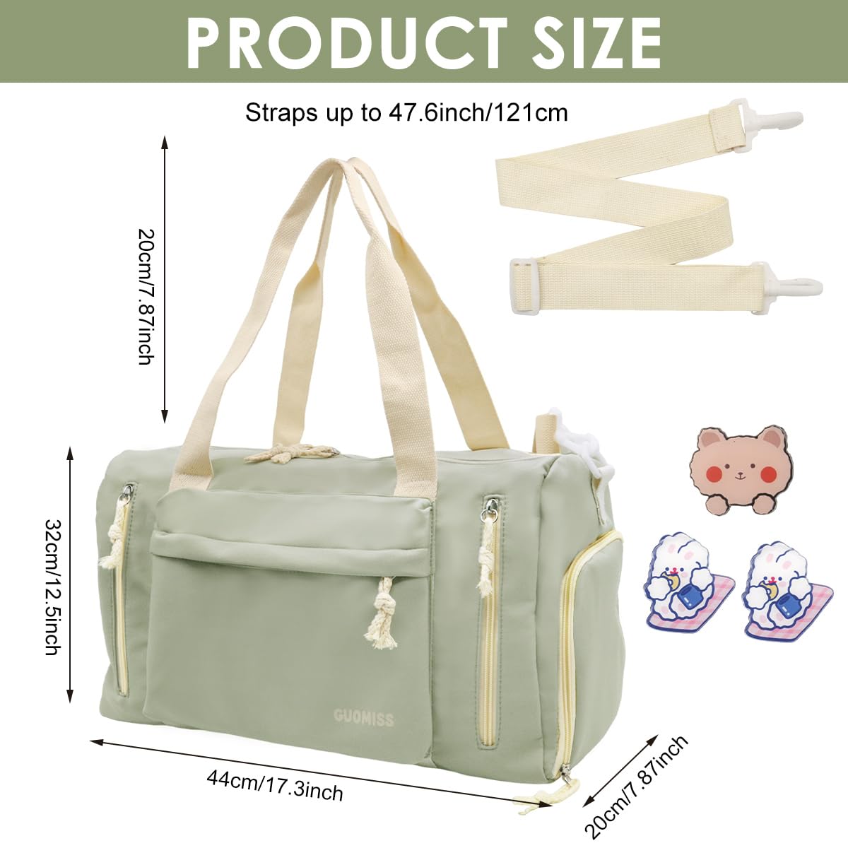 PALAY Travel Duffle Bag for Women with Shoe Compartment and Multi Pockets | Corduroy Tote