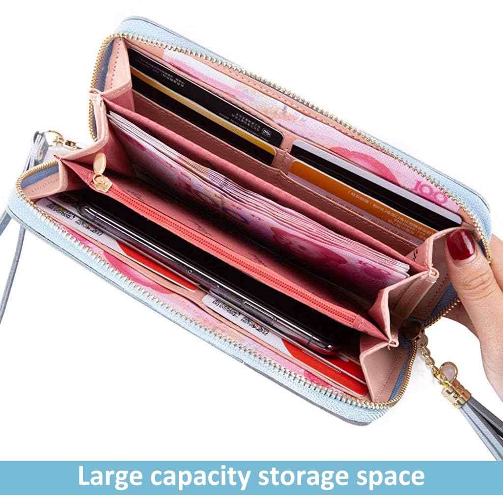 PALAY Womens Long Wallet for Daily Use with 10 Card Slots and Zipper Coin Pocket | PU Leather Purse