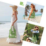 PALAY Crochet Tote Bag for Casual Outings with Floral Hollow Out Design in Green | Stylish Shoulder Handbag