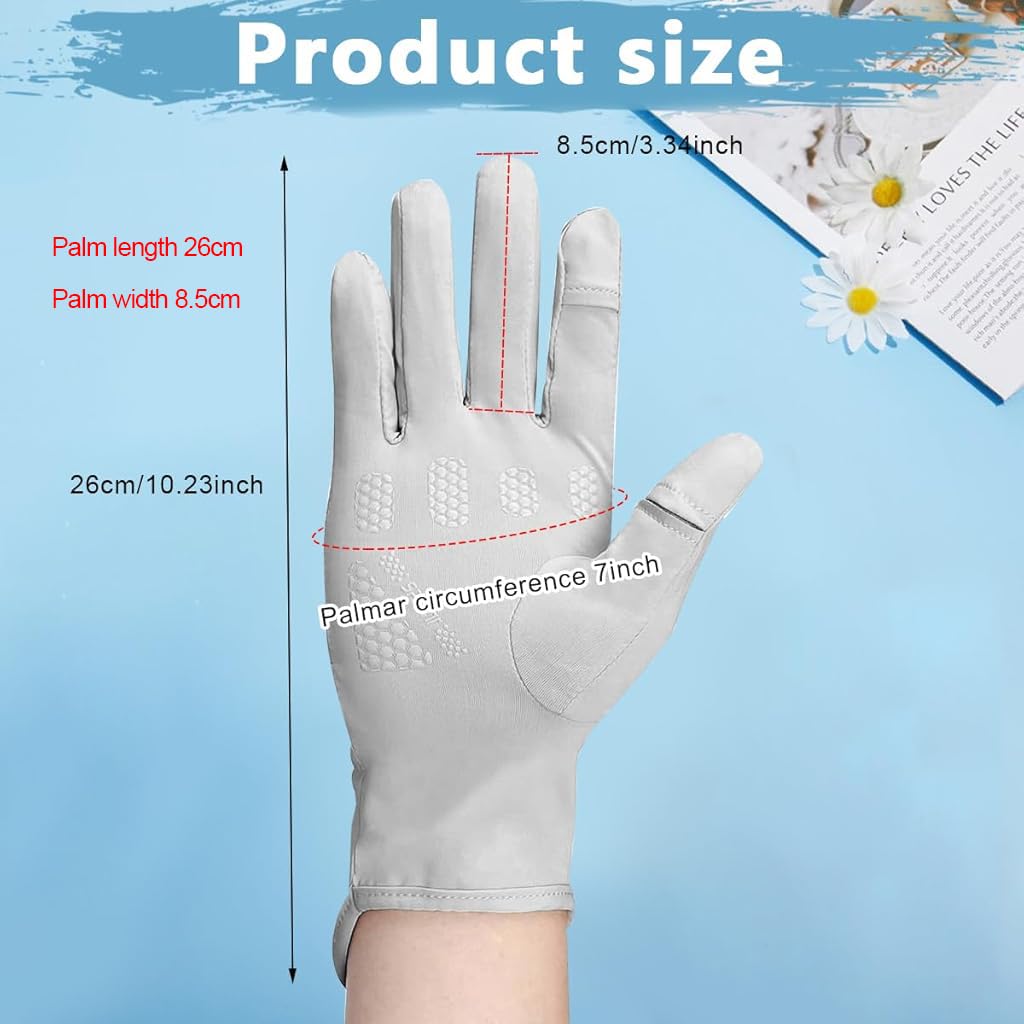 PALAY UV Sun Protection Gloves for Outdoor Use with UPF 50+ Cooling Fabric | Touchscreen Non Slip Design for Women