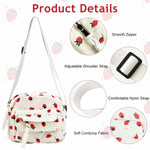 PALAY Purses for Women featuring 20x10x18cm corduroy body with strawberry motif | versatile crossbody sling