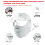 PALAY Full Face Sun Mask for Women UPF 50 with Detachable Brim in Green 3PCS | Cooling Protection for Cycling and Golf