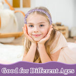 PALAY Headband Set for Women with Floral and Pearl Designs 7pcs | Purple Gift Accessory