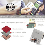 PALAY Small Wallet for Women with 8 Card Slots and Zipper Coin Pocket | PU Leather Grey Purse