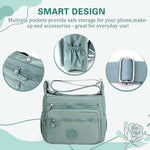 PALAY Women Crossbody Bag for Everyday Use with Multi Layer Design and Waterproof Nylon | 10.2x8.2 in Satchel