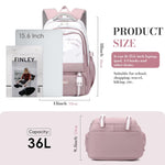 PALAY School Backpack for Girls with 13.3 in Laptop Compartment and Dual Handle | Oxford Patchwork Design