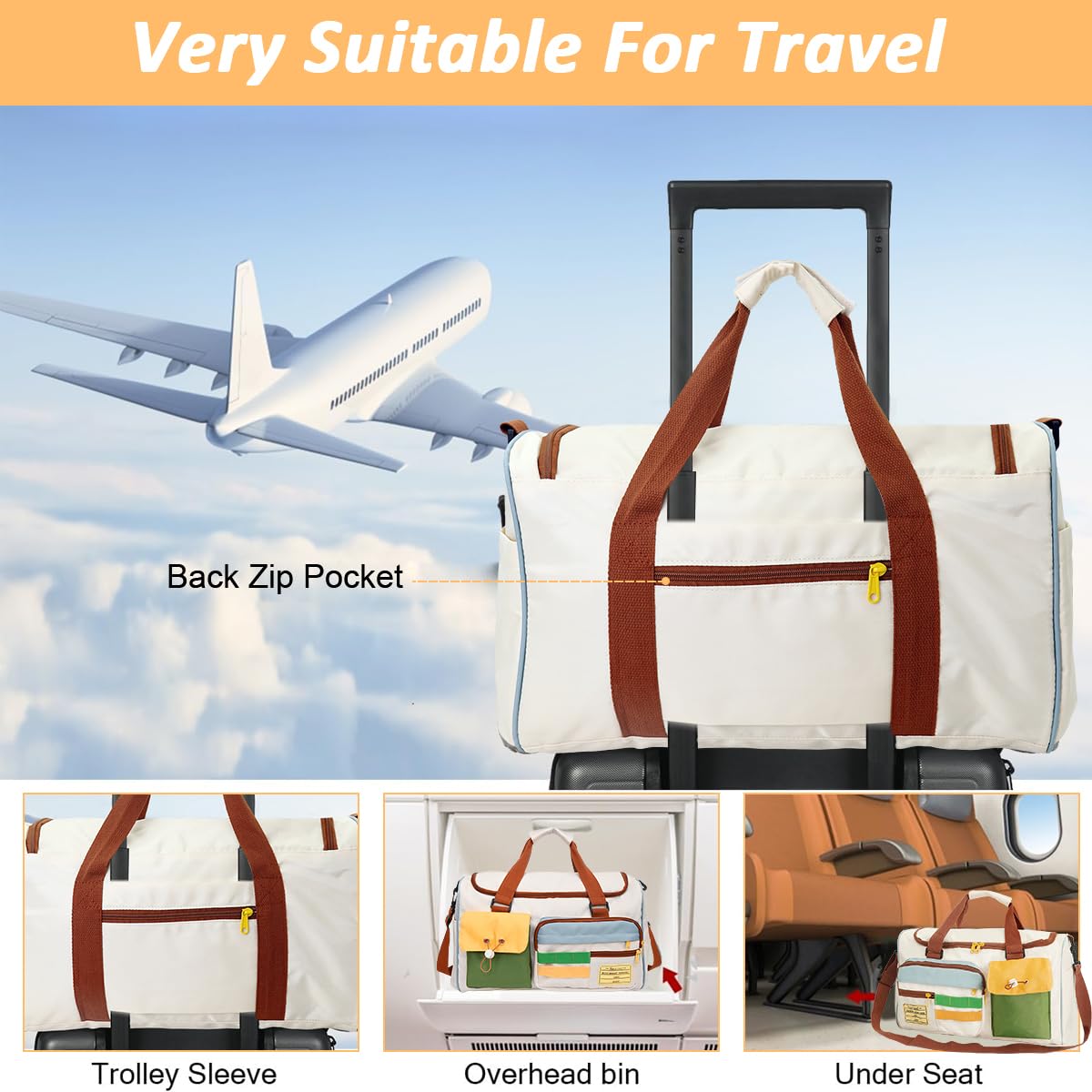 PALAY Duffle Bag for Travel and Gym with 42×27×19 cm Capacity featuring Foldable Strap Design | Water‑Resistant Nylon for Women