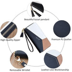 PALAY Women's Long Wallet for Daily Use with 10 Card Slots and Zipper Closure | Black