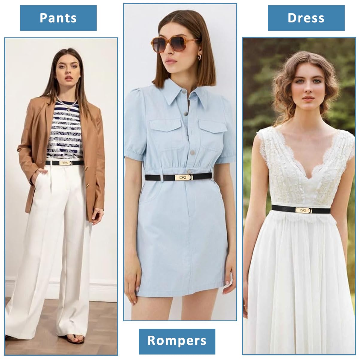 PALAY Waist Belt for Women featuring Metal Snap Button Adjustable 63–105 cm PU Leather | Stylish Accessory for Dress or Blazer