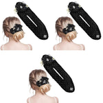 PALAY Hair Bun Accessories for Women with Flexible Foam Wire | Elegant Floral Pearl 3 PCS Set