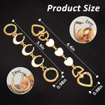 PALAY Bag Straps for Sling Purse with 6.1 in Extenders featuring Heart and Crescent Links
