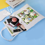 PALAY® Girls Tote Bag Girls Canvas Hand Bag Kawaii Sanrio Pochacco Canvas Book Bag Casual Shoulder Bag Hand Bag Tote Bag Gift for Girls, 45x35 cm