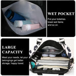 PALAY Travel Bag for Weekend and Gym Use with Detachable Strap and Waterproof Oxford Cloth | 46x28x17cm Cow Print Duffel