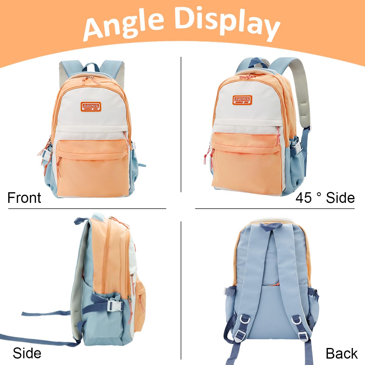 PALAY Backpack for Women featuring Dual Main Zipper Compartments and Padded Straps | Nylon School and Travel Bag