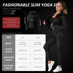 PALAY Gym Wear for Women with Zip Up Closure and Long Sleeves | 87% Polyester 13% Spandex