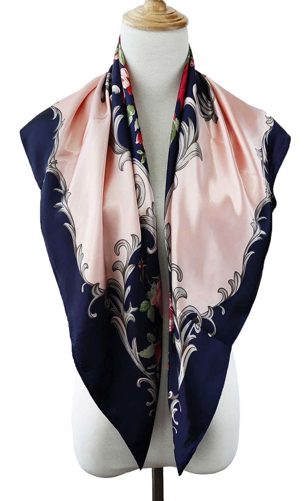 PALAY® Women's 35" Satin Square Silk Like Hair Scarves and Wraps Headscarf for Sleeping, Soft and Comfortable Polyester Silk with Satin Luster and Gorgeous Colors