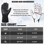 PALAY Winter Gloves for Skiing and Riding with Touch Screen Fingers and Anti Slip PU Palm | Windproof Waterproof for Men 8.5–9 cm Hand Width