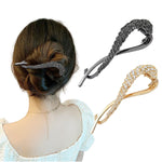 PALAY Hair Bun Clips for Effortless Updos with Rhinestone Design and 2 Color Options | Alloy Construction